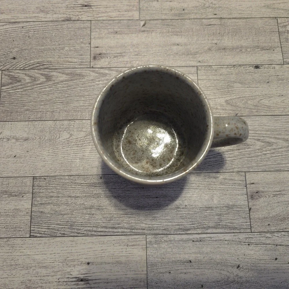 Retro Speckled Teacup with brown and orange decoration‎ Mug Cup Coffee - Picture 4 of 7